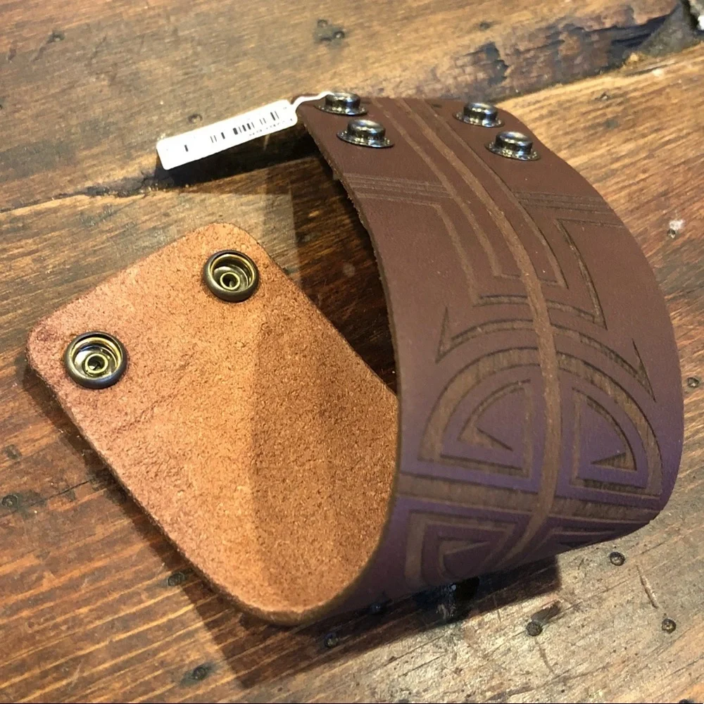 Leather Cuff / Wrist Wrap Bracelet 7”- 8” NWT